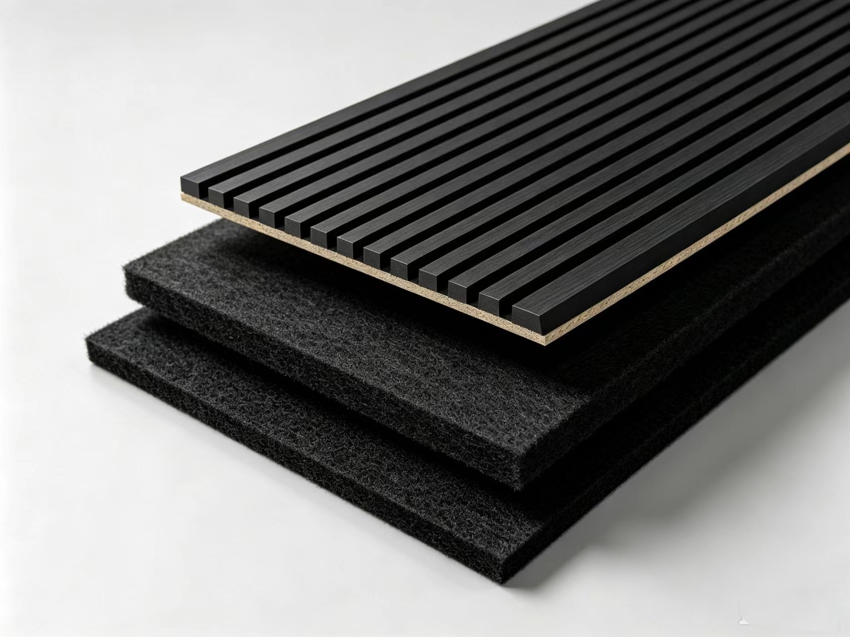 Wood grain black ZP-17 paper veneer acoustic panel color option