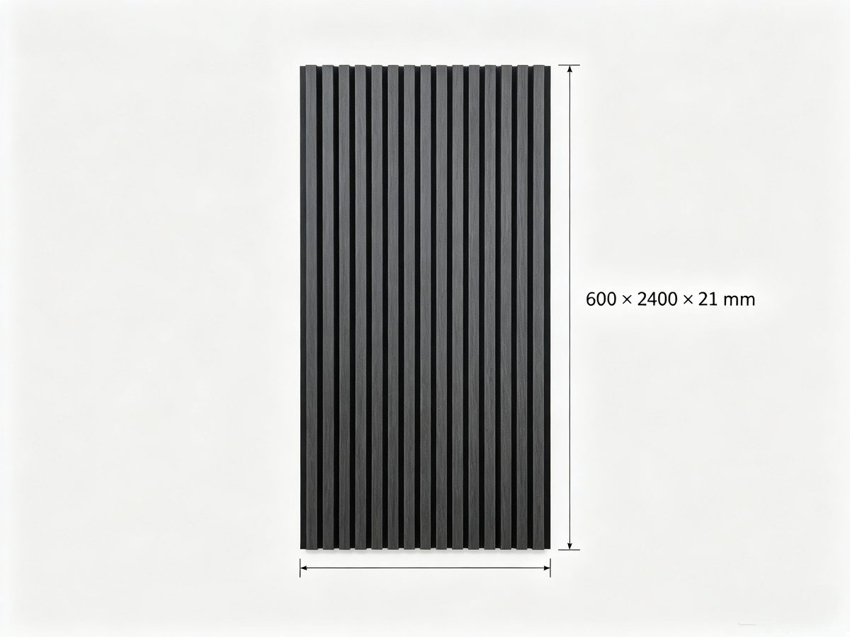 Wood grain black natural wood veneer acoustic panel