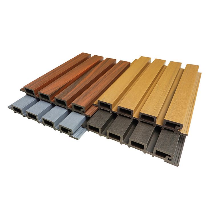 Red mahogany WPC fluted wall panel color samples