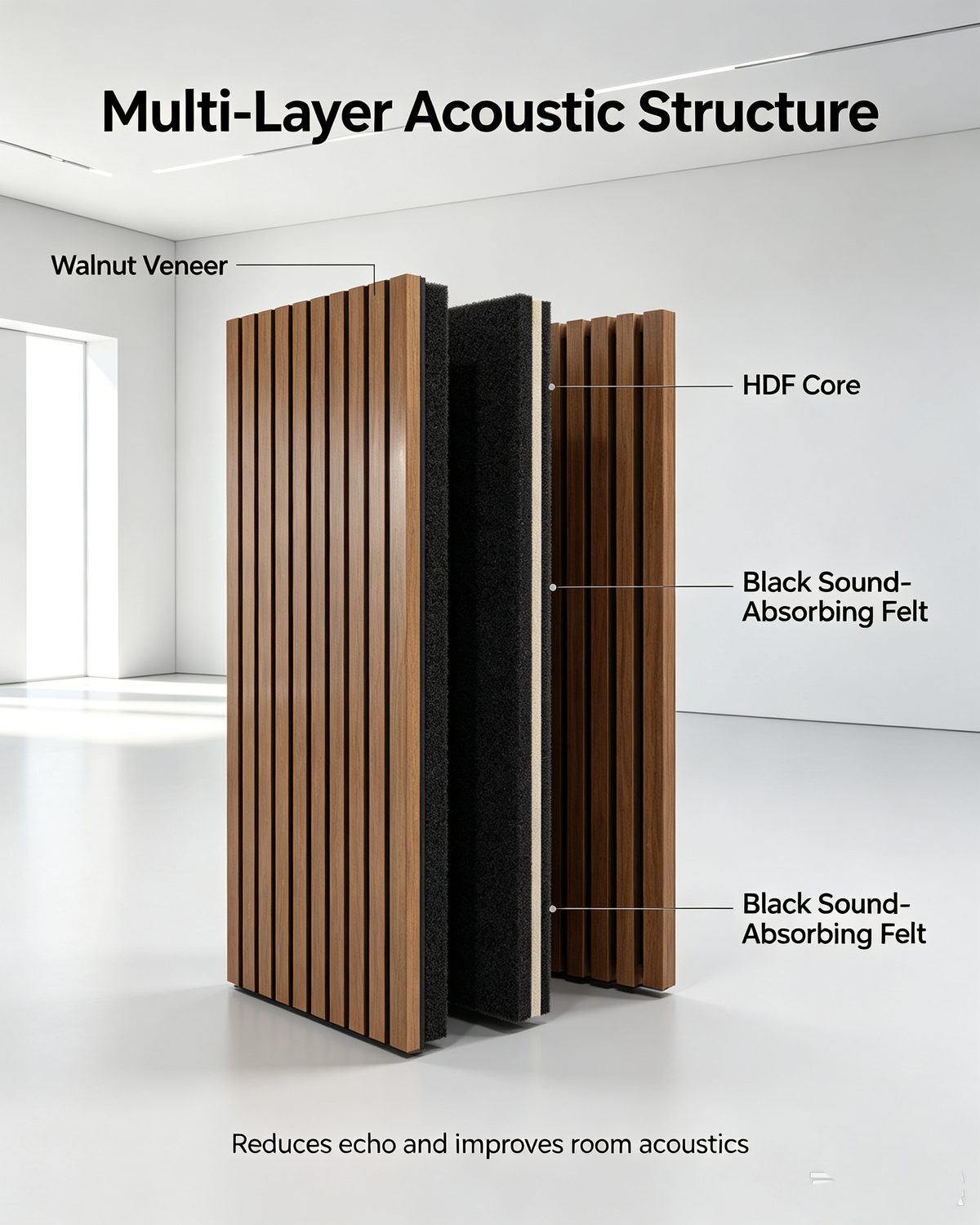 Akupanel wood slat panels wholesale with veneer finishes