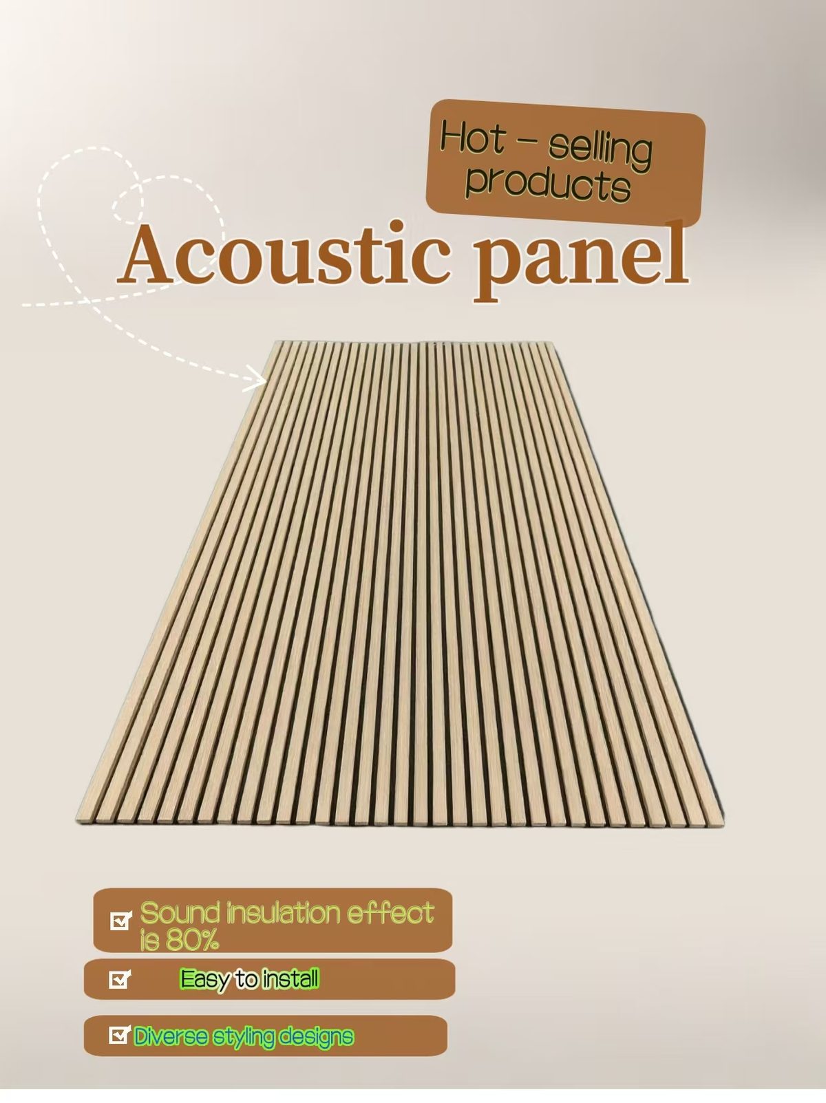 Acoustic wall panel installation in modern interior