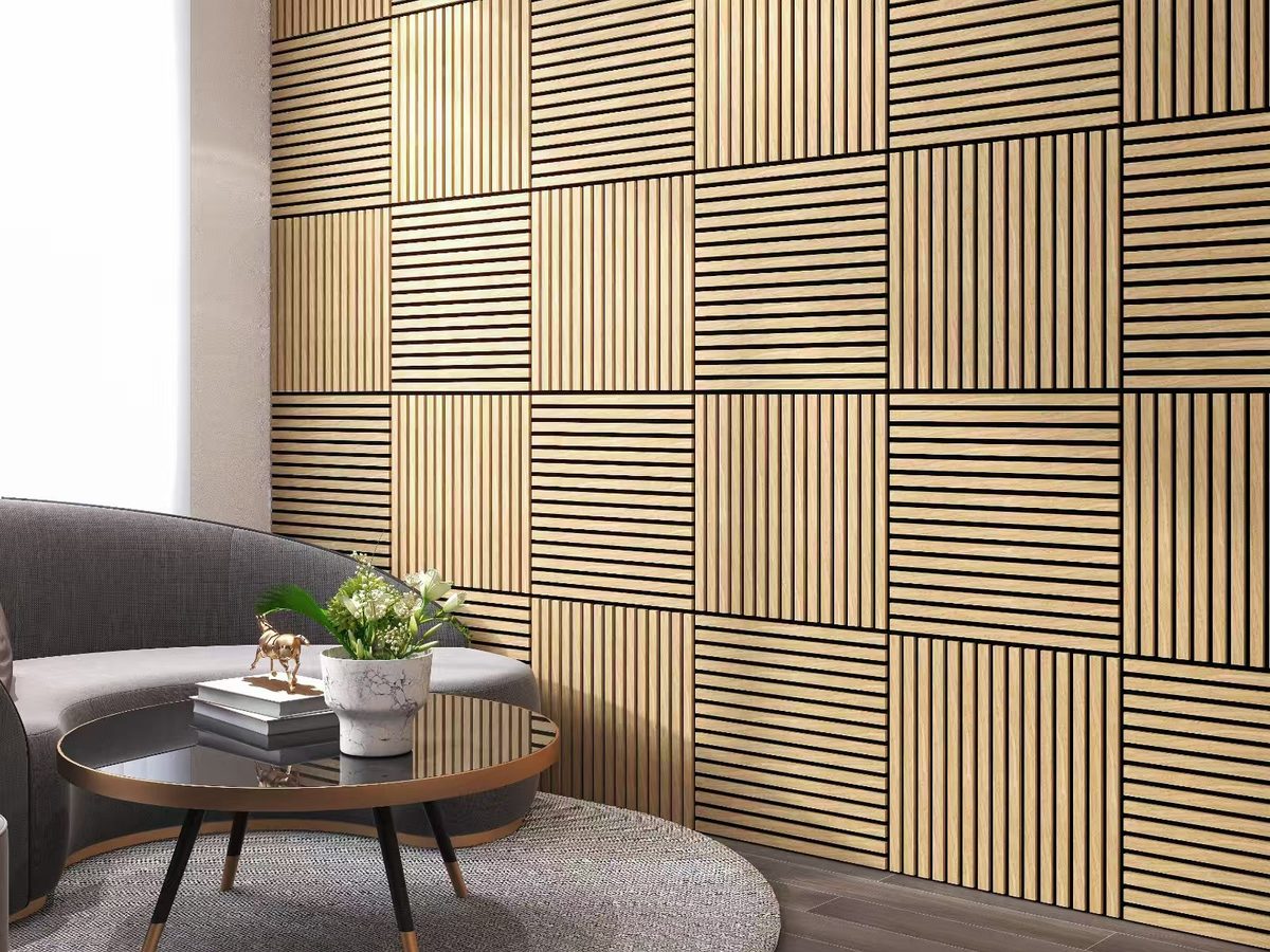 Acoustic wall panel in restaurant interior