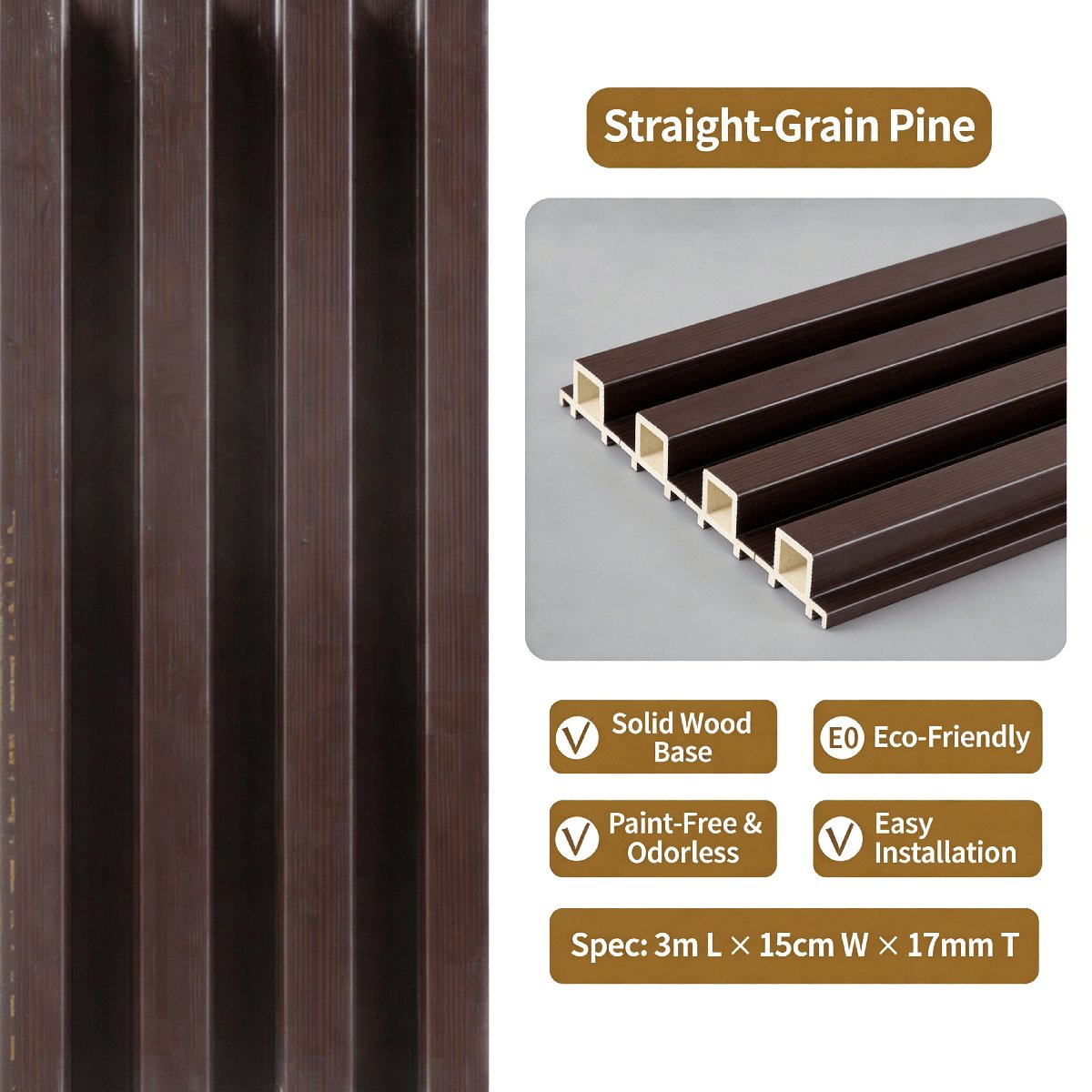 PVC wood grain decorative wall panels